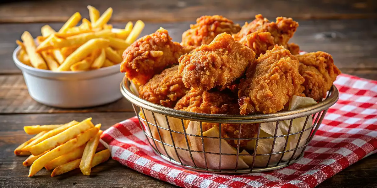 2 pièces de poulet frit
